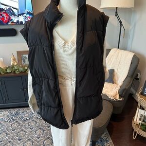 Divided Black Puffer Vest